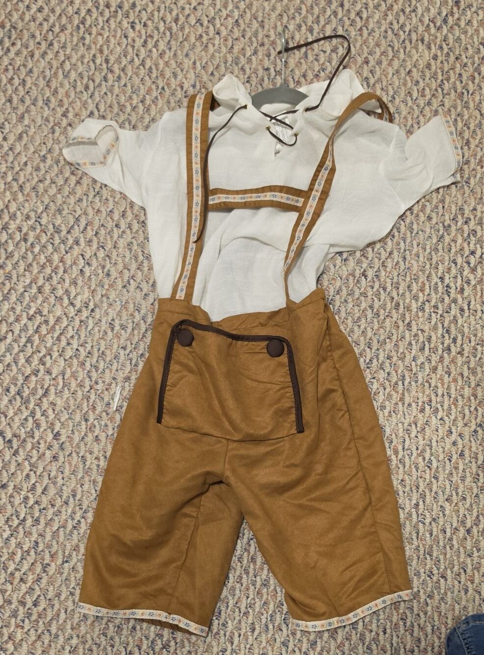 Hansel Boys Costume Lederhosen Oktoberfest Large Halloween German Traditional
